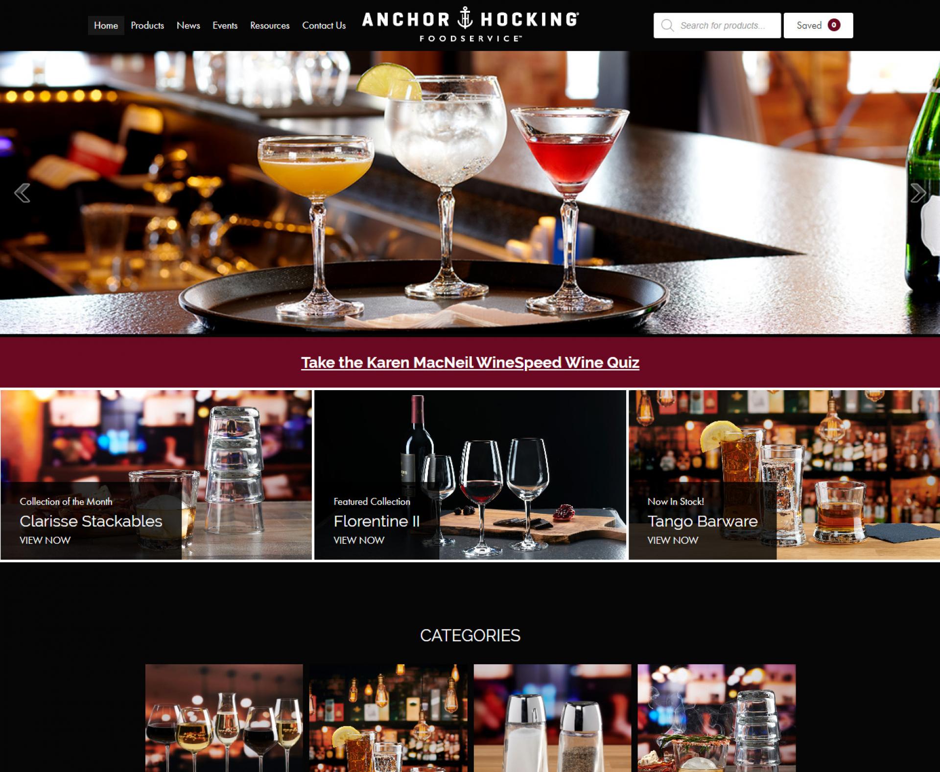 Anchor Hocking Foodservice Website