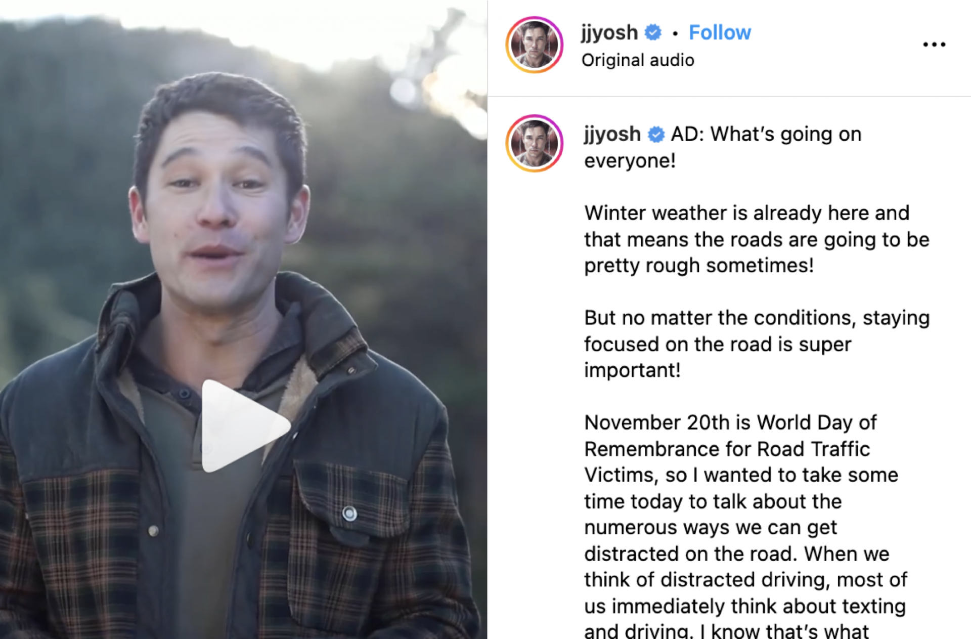 IZEA+ TSR: World Day of Remembrance for Road Traffic Victims Campaign