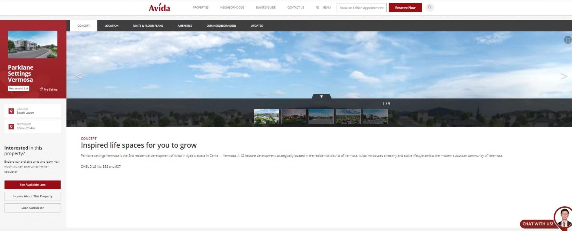 Avida Land Website
