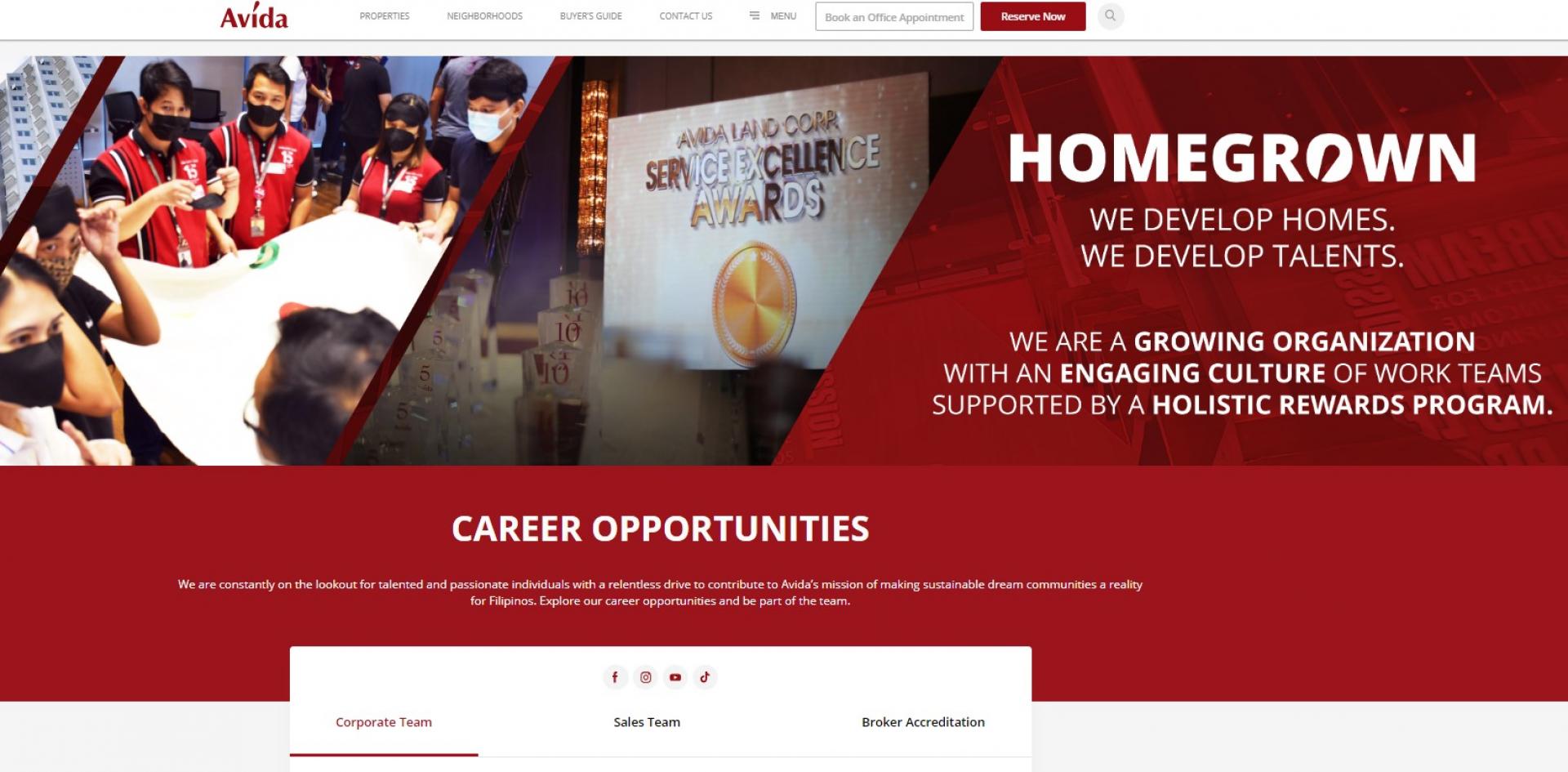 Avida Land Website