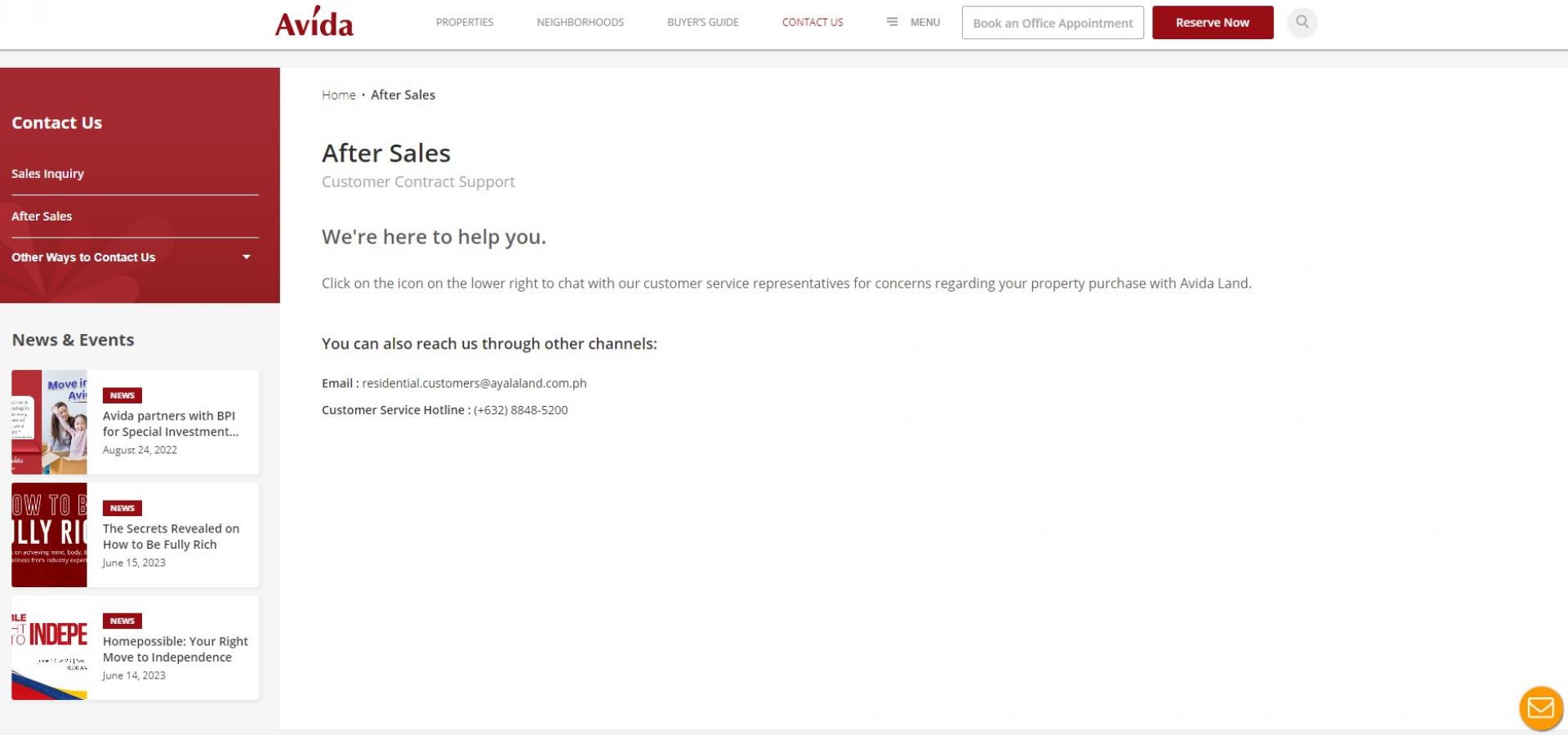 Avida Land Website