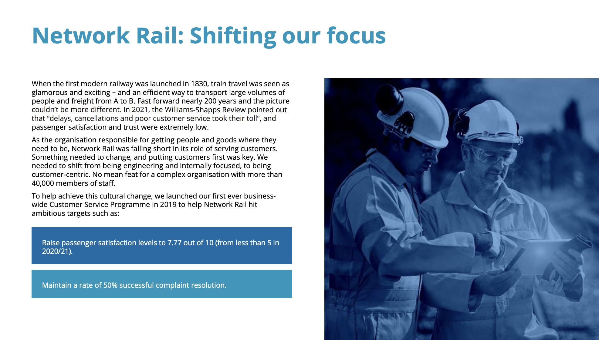 Network Rail: A people-centric approach to customer service training