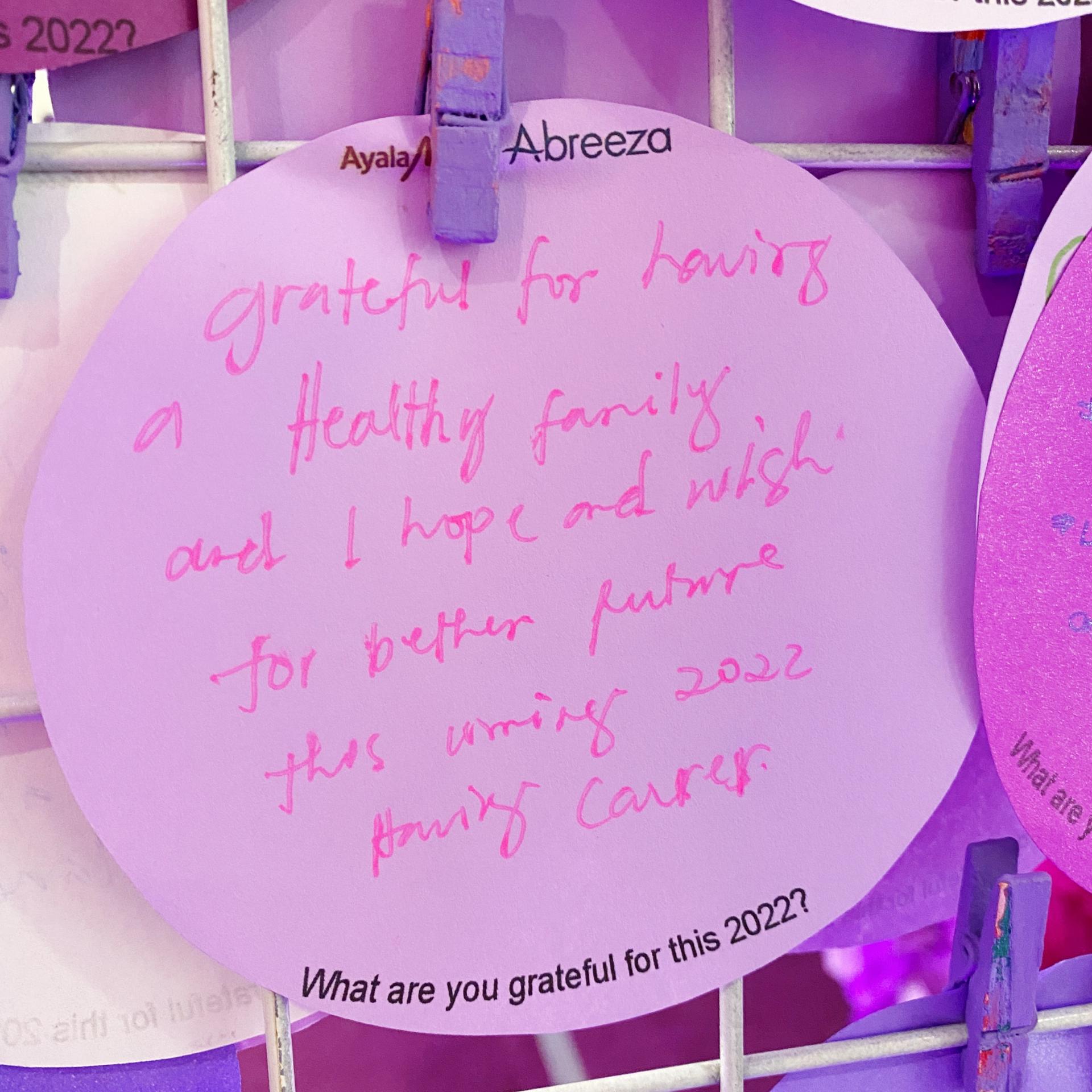 Ayala Malls Abreeza: Grateful Wall Year 2