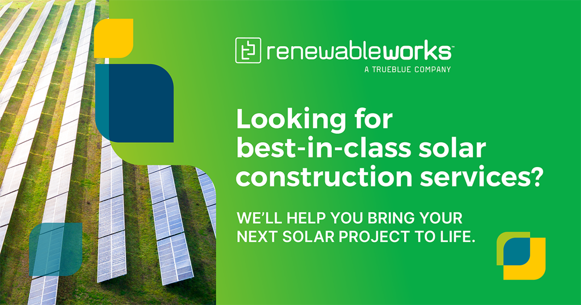 Launch of RenewableWorks, a TrueBlue company