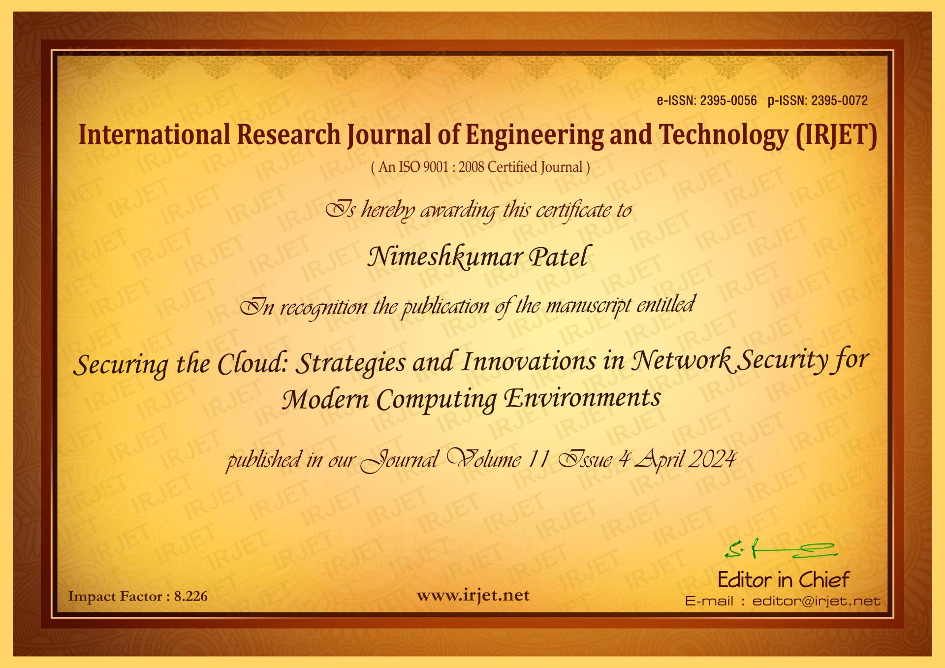  Innovation into AI based Cyber Security & Quantum Computing