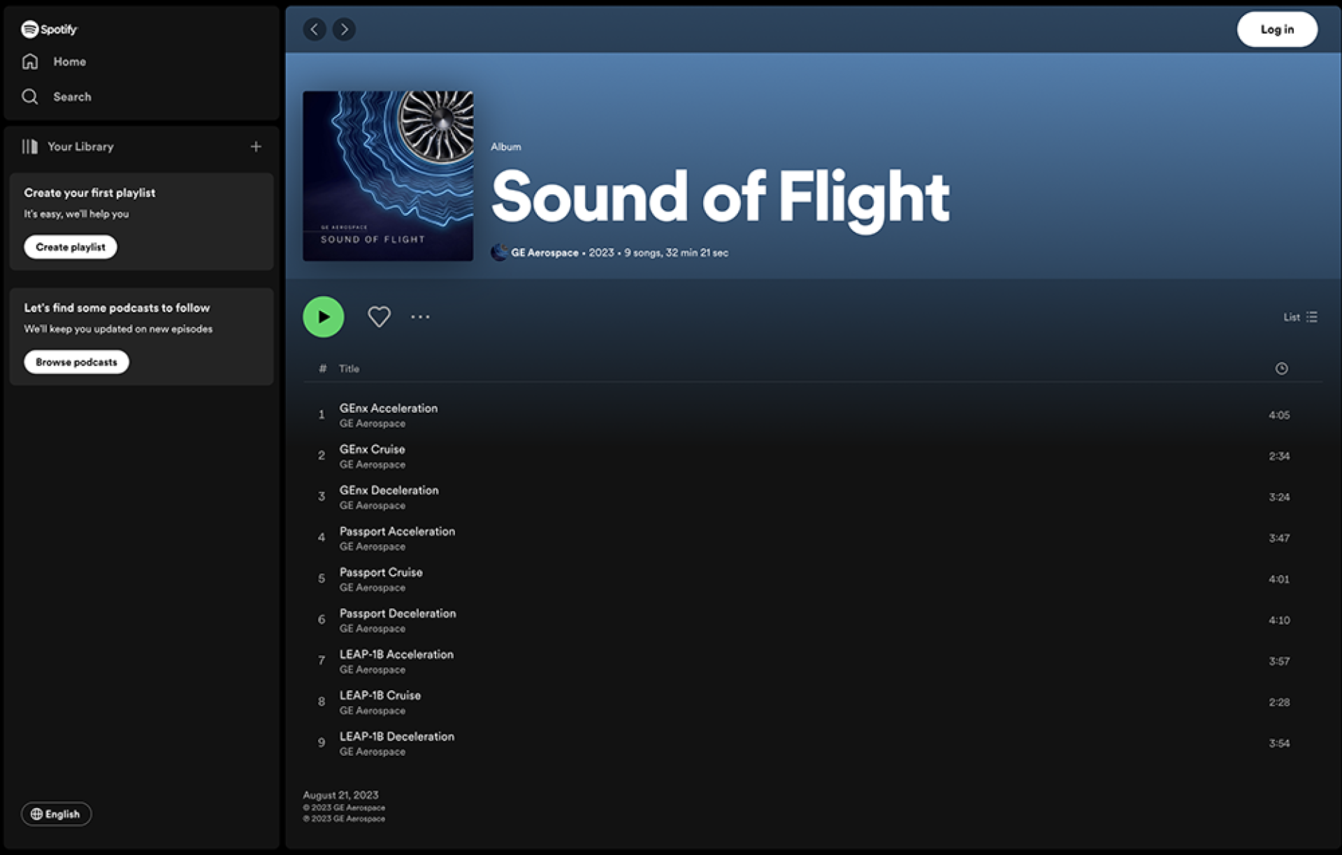 The Sound of Flight