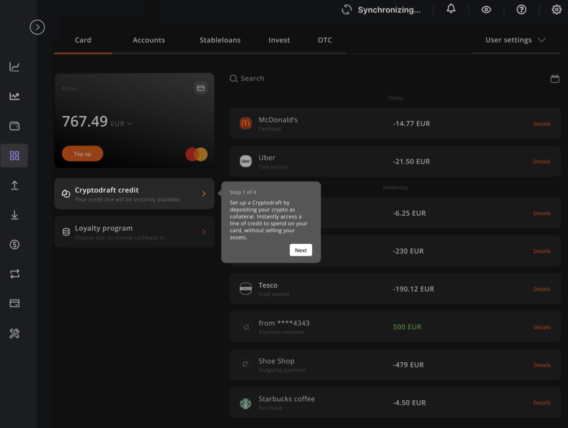 CryptoLife Card with Cryptodraft Feature