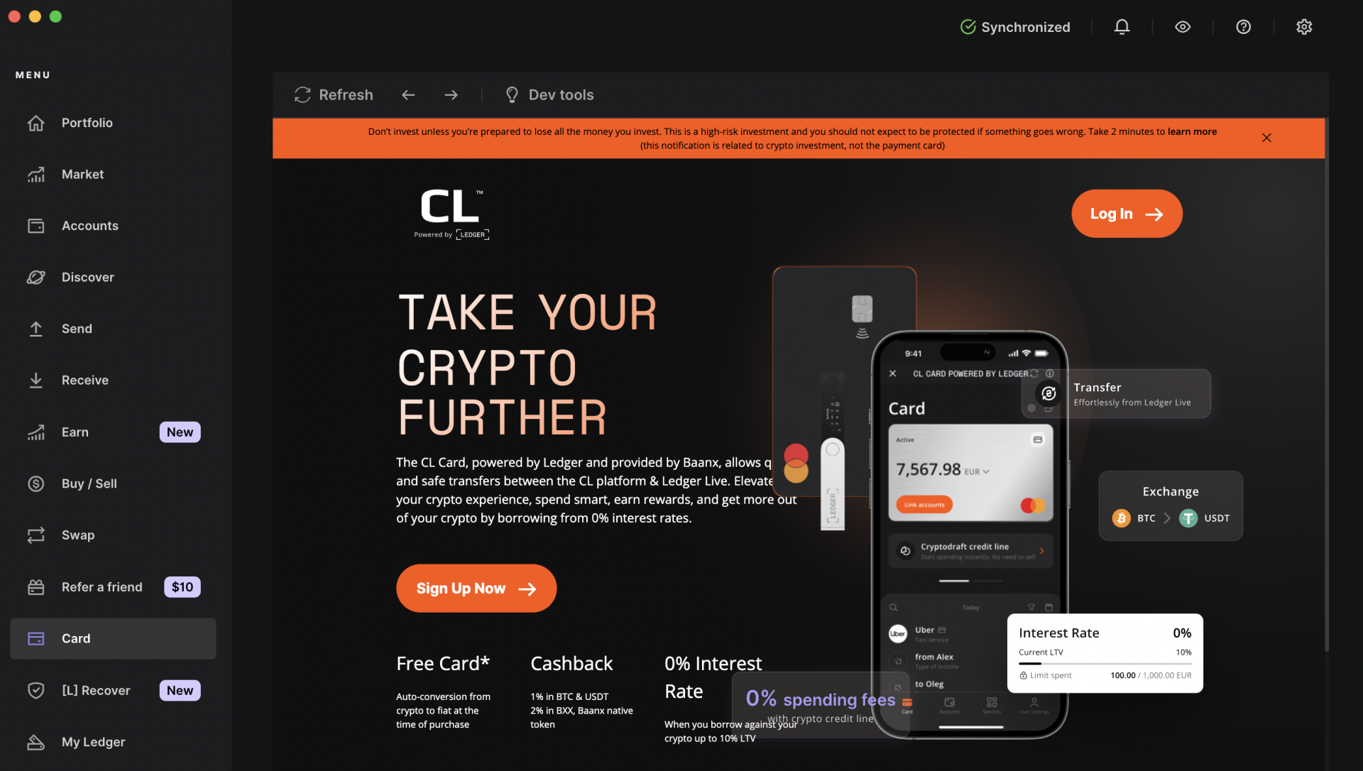 CryptoLife Card with Cryptodraft Feature
