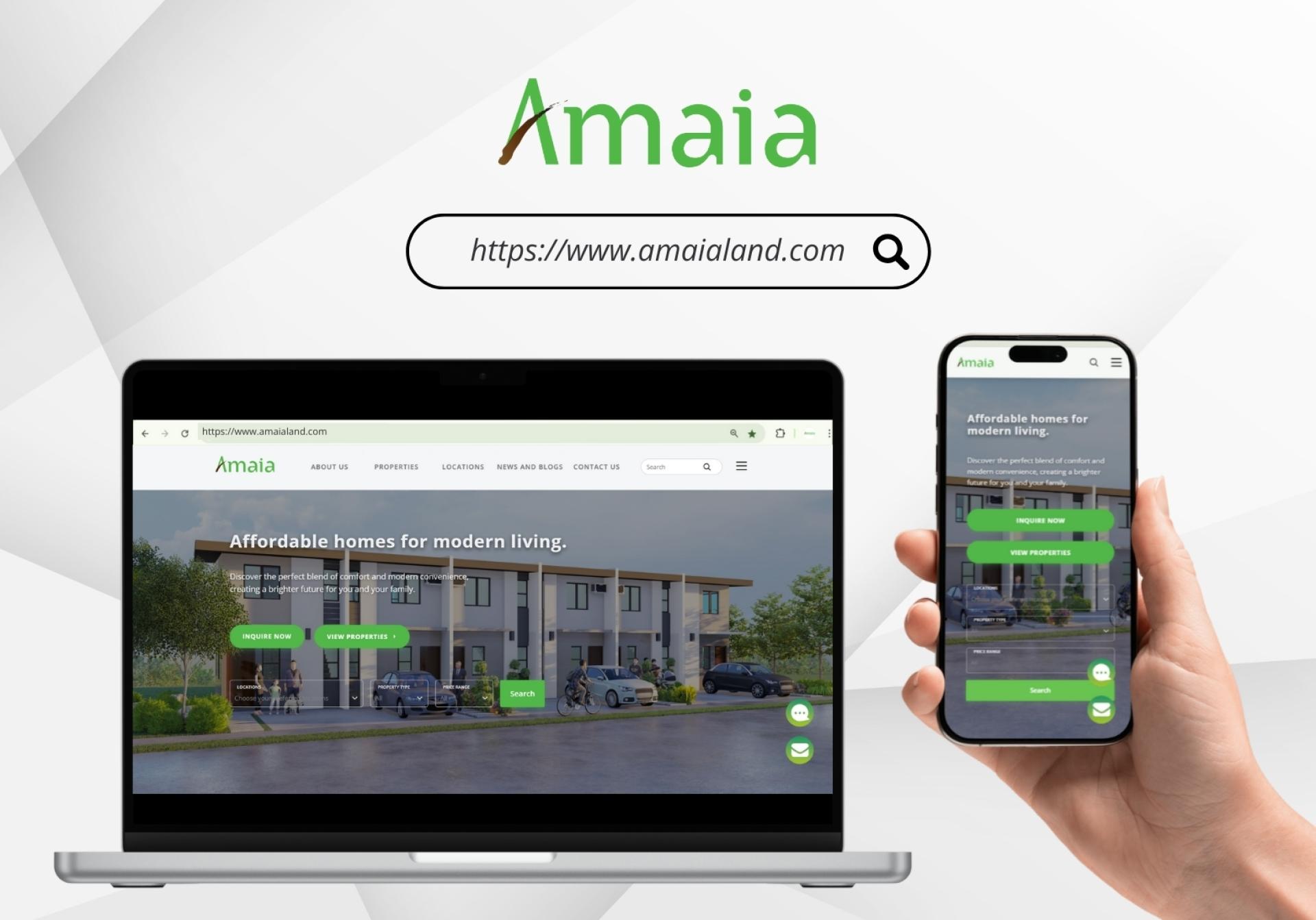Amaia Land Website