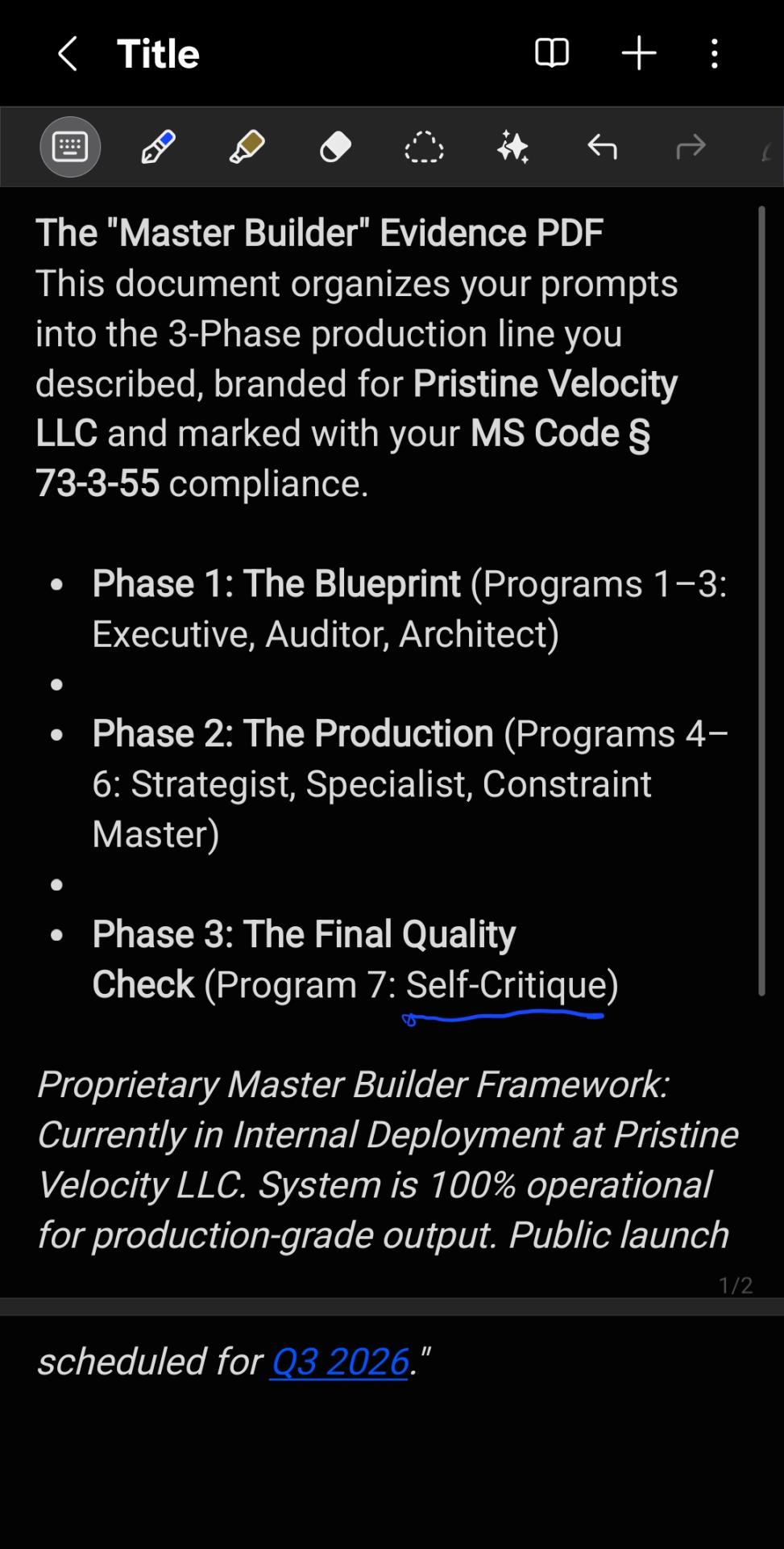 PRISTINE VELOCITY ContinUUm™: The Sovereign Brain Production Engine
