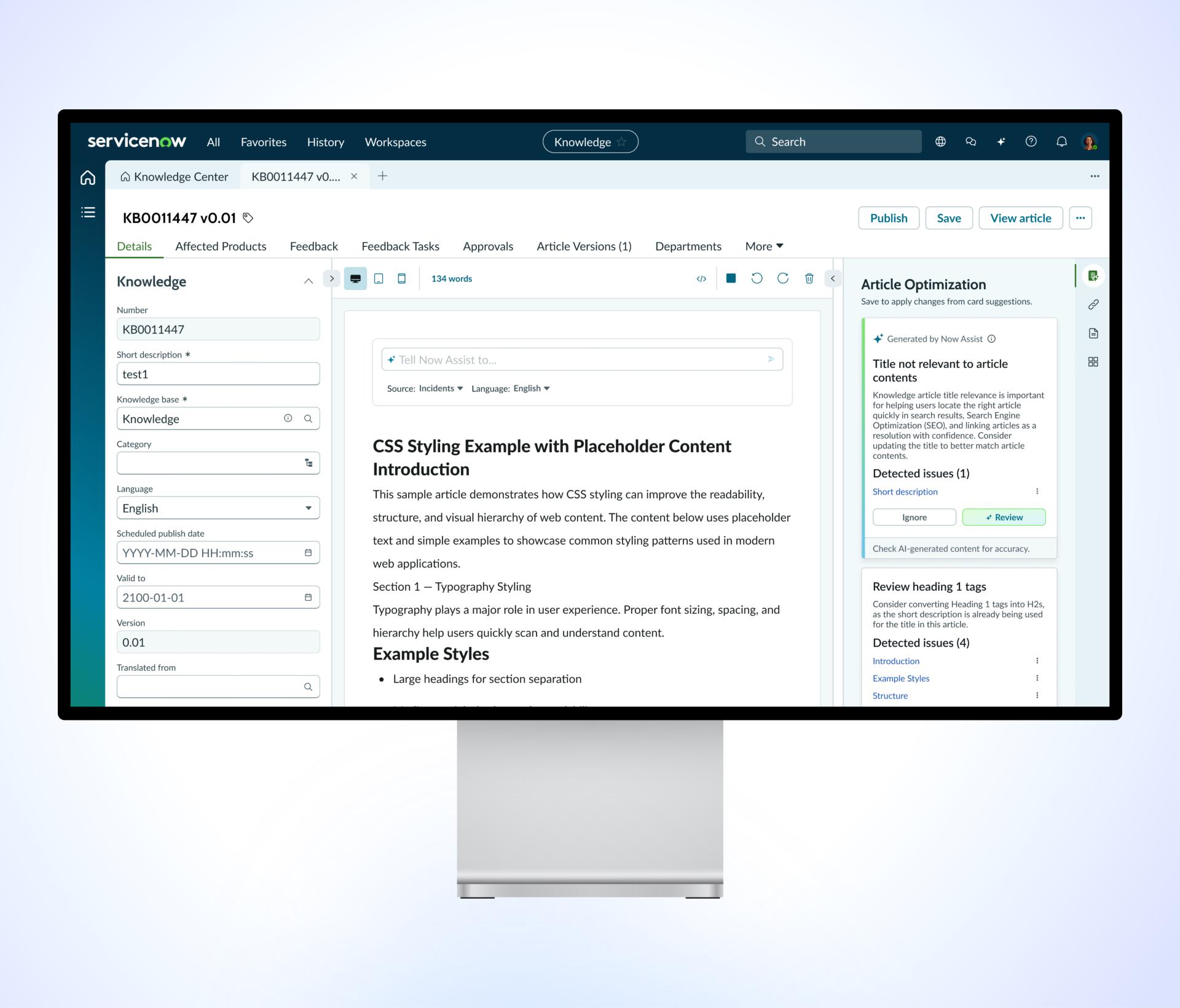 Article Optimization