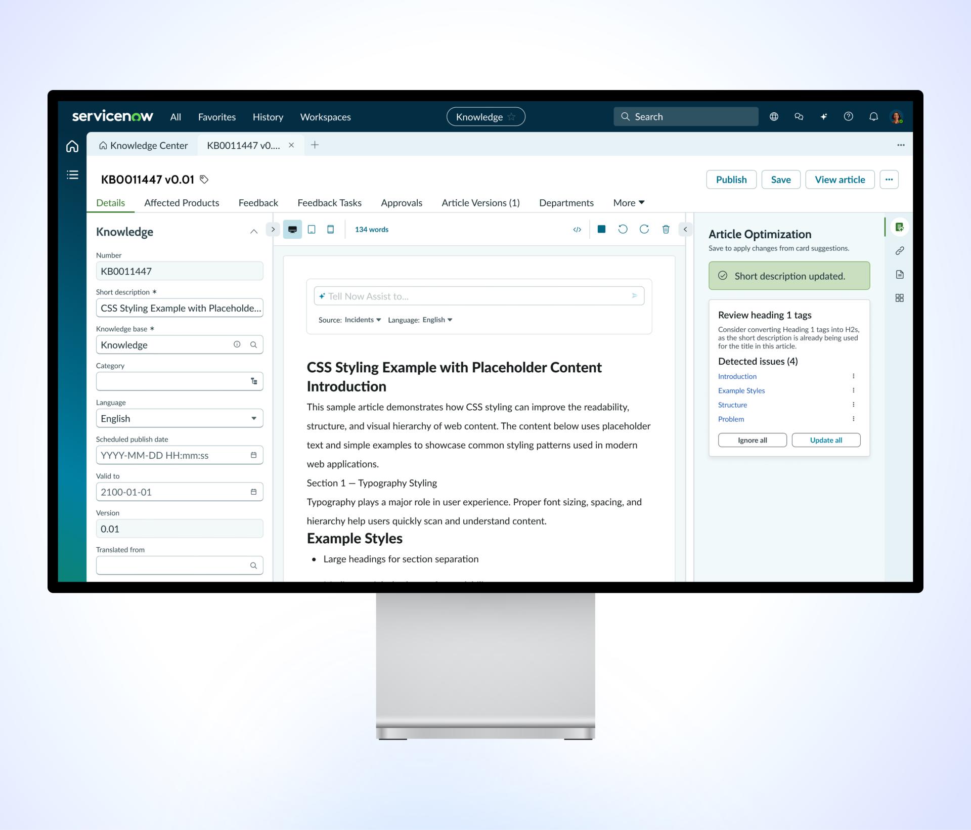 Article Optimization