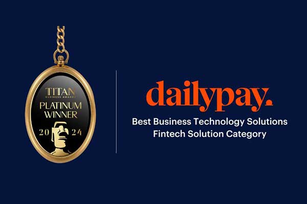 DailyPay is the Platinum Winner at the TITAN Business Awards!