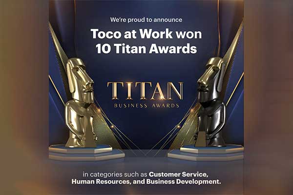 Toco Warranty won multiple awards at the TITAN Business Awards!