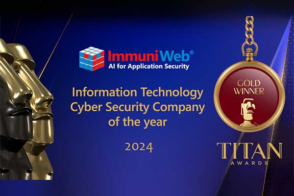 ImmuniWeb remains resilient and won a Gold Award at the TITAN Business Awards!