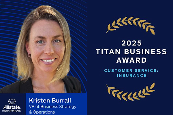 Kristen Burrall, VP of Business Strategy & Operations, for winning a platinum award in the Customer Service Category